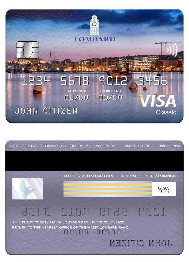 Malta Lombard Bank visa classic card